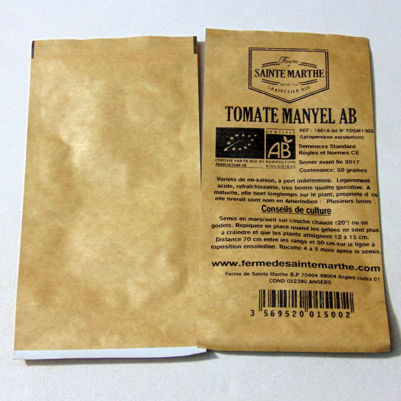 Exemple de spécimen de Tomate Manyel Bio - Ferme de Sainte Marthe Graines tel que livré