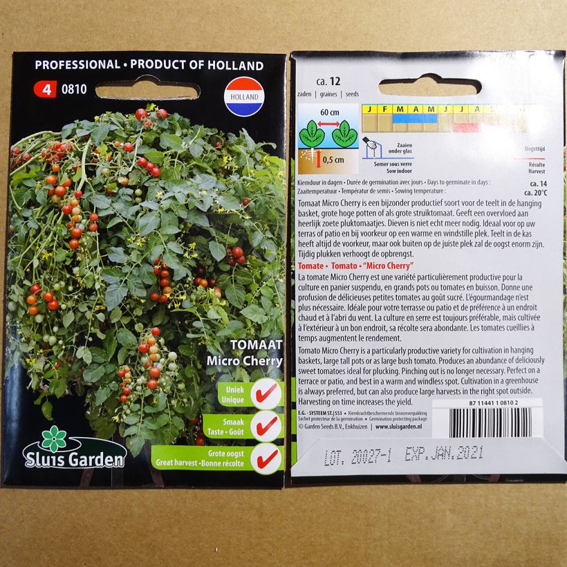 Exemple de spécimen de Tomate Micro Cherry Graines tel que livré
