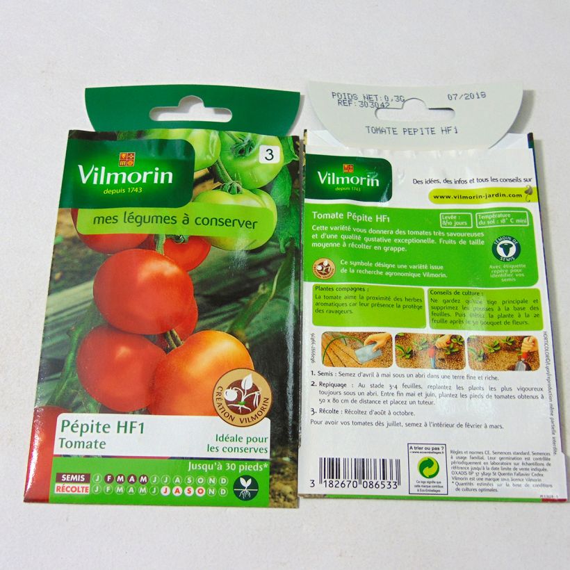 Exemple de spécimen de Tomate Pépite F1 (Création Vilmorin) - Vilmorin tel que livré