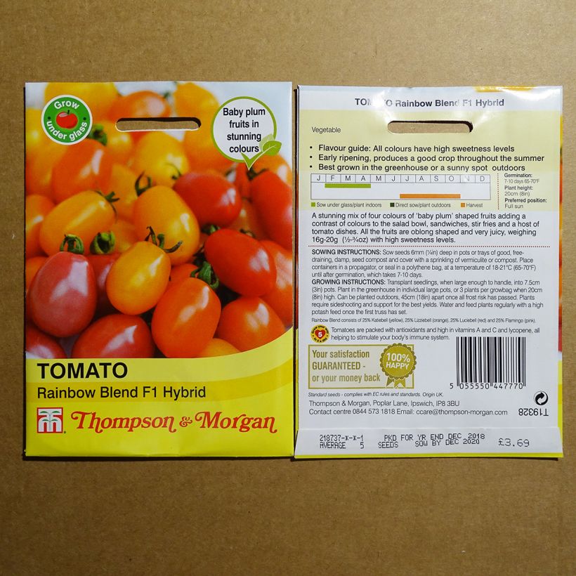Exemple de spécimen de Tomate Rainbow Blend F1 - Tomate cocktail Graines tel que livré