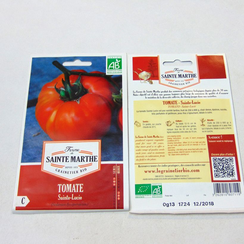 Exemple de spécimen de Tomate Sainte Lucie Bio - Ferme de Sainte Marthe tel que livré