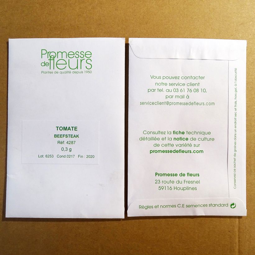 Exemple de spécimen de Tomate Beefsteak - Solanum lycopersicum  le sachet de 80 graines (minimum 0,3g) tel que livré