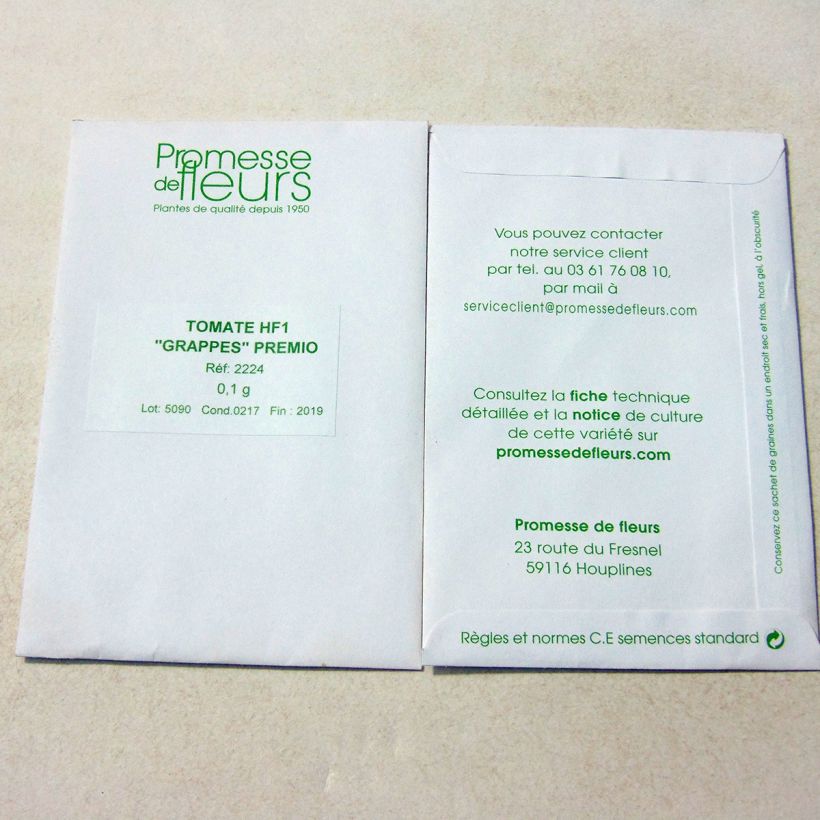 Exemple de spécimen de Tomate Premio F1 - Tomate Grappe le sachet de 25 graines (minimum 0,1g) tel que livré