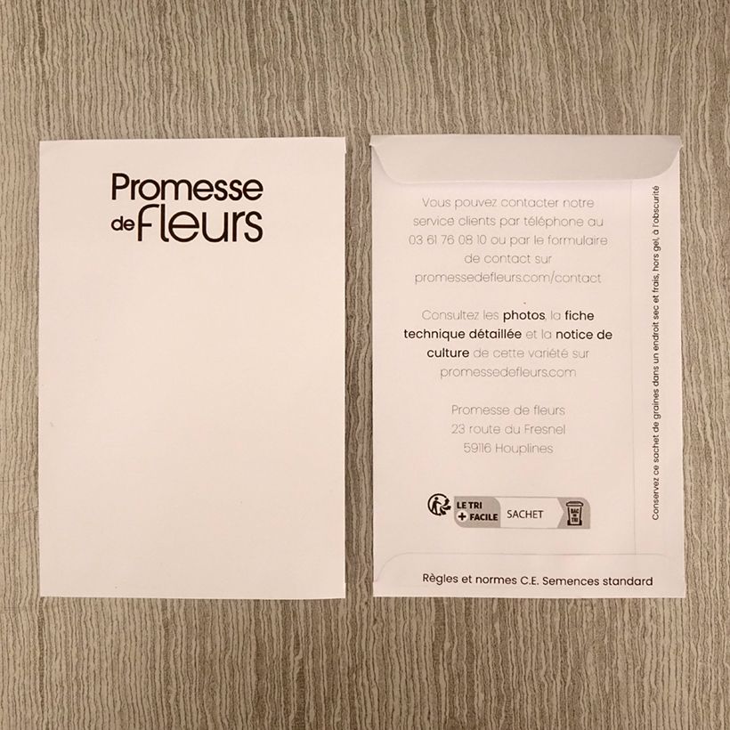 Exemple de spécimen de Graines de Pois de Senteur Blue Ripple - Lathyrus odoratus le sachet de +/- 20 graines (minimum 2g) tel que livré