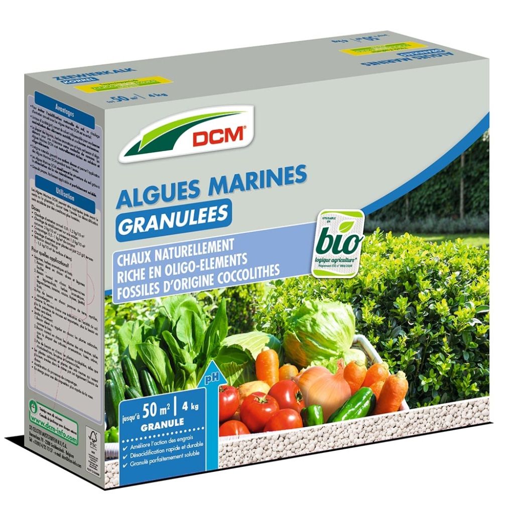 Algues marines granulés DCM UAB en boîte de 4 Kg