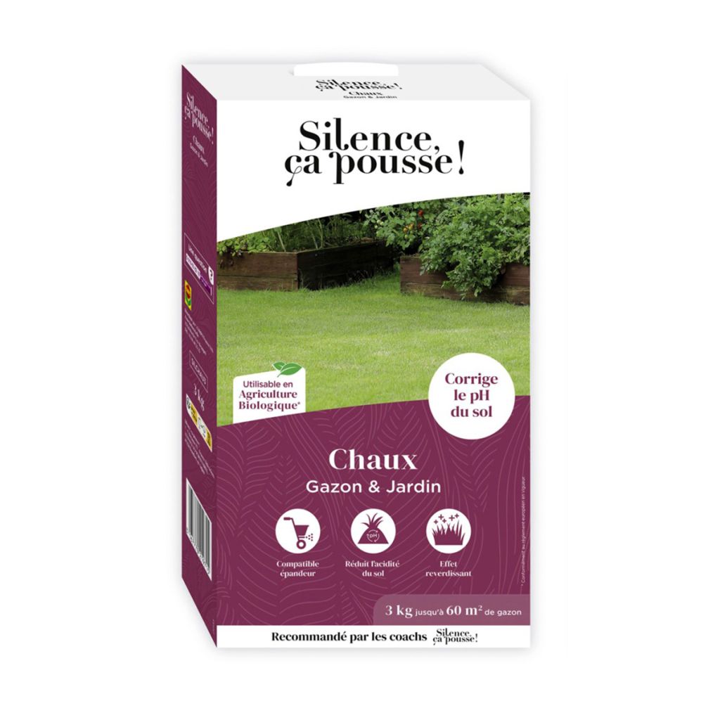 Chaux pour gazon et jardin UAB Silence ça pousse !