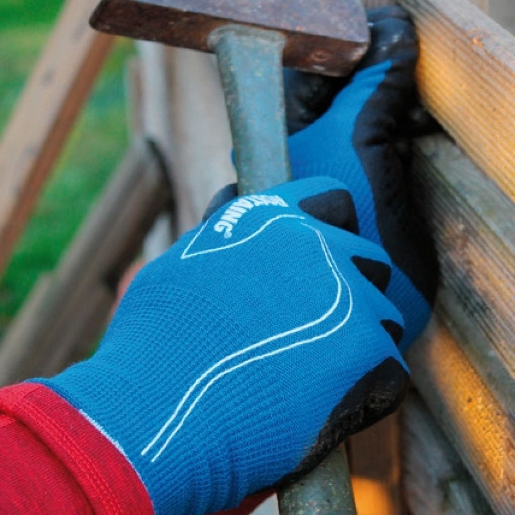 Gants pour gros travaux et taille Rostaing paume cuir Clôture marron
