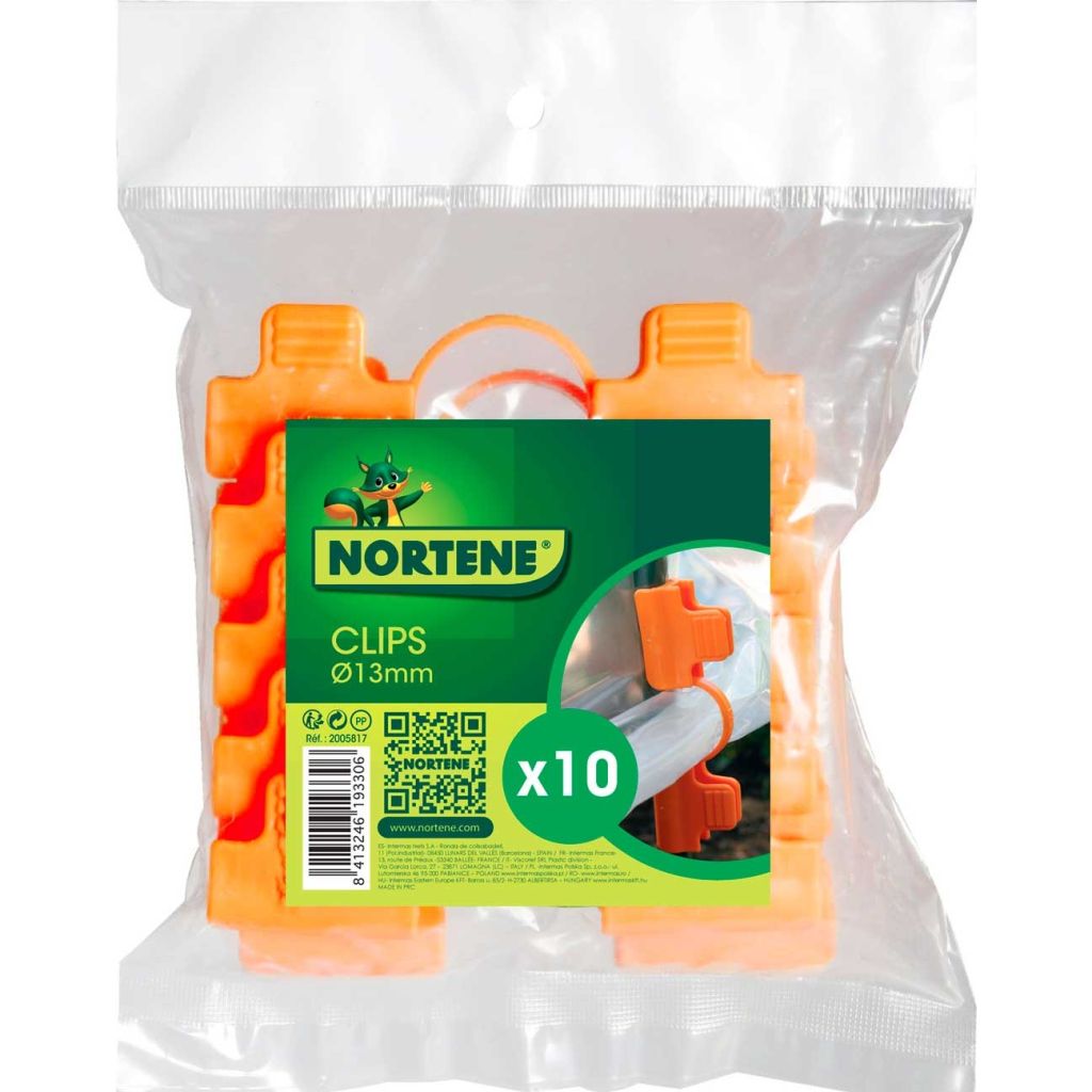 Clips for tomato trellis arches with a diameter of 13mm (0.5in) - pack of 10