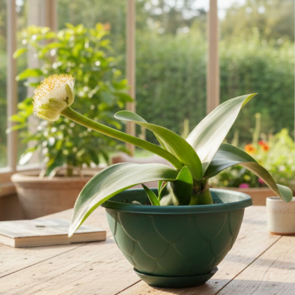 Scadoxus ou haemanthus albiflos