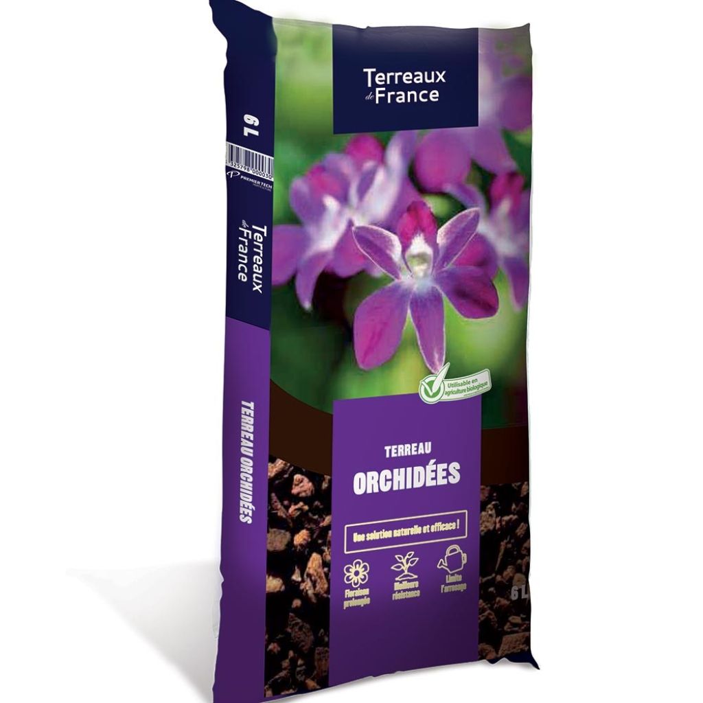 Terreau pour orchidées en sac de 6L