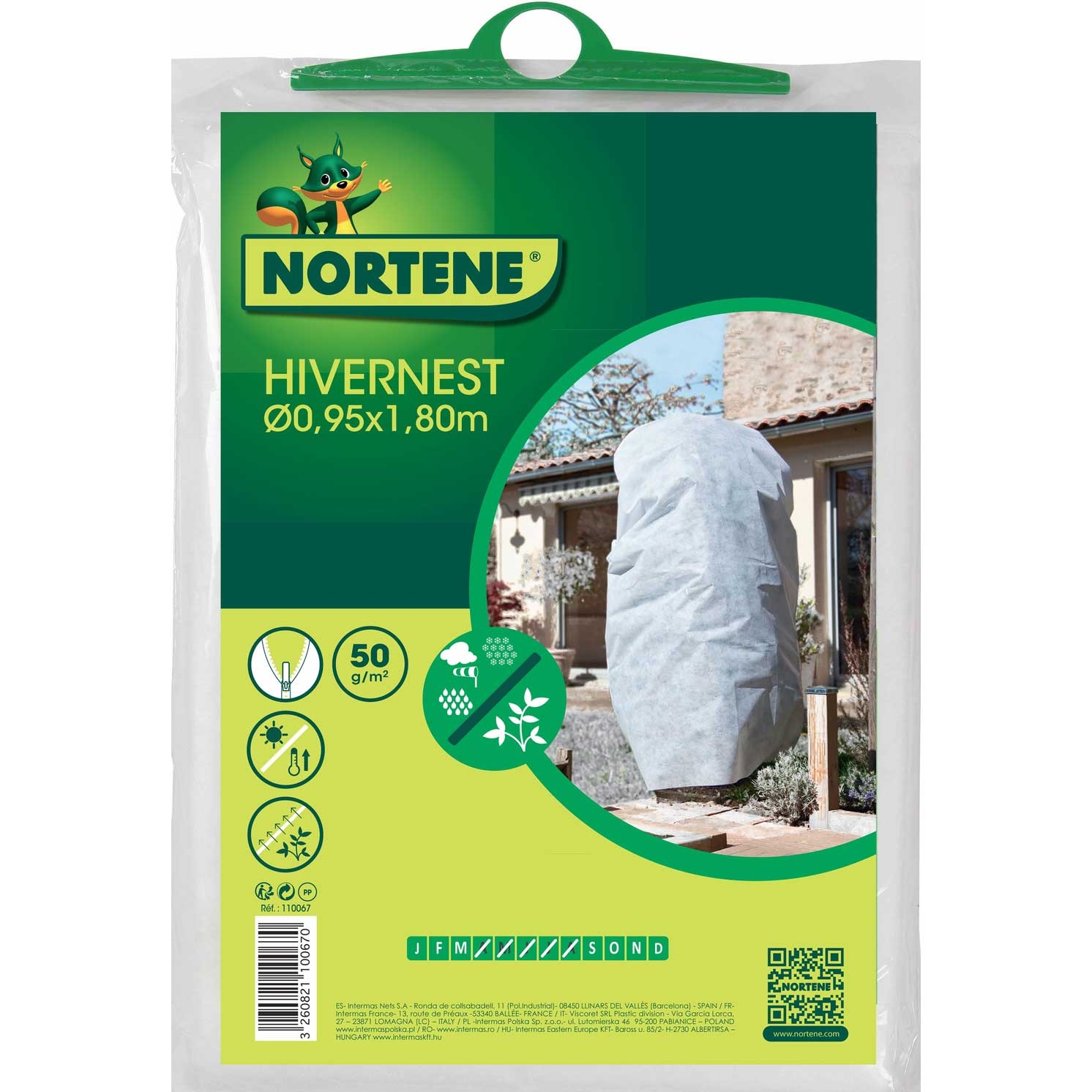Housse D'hivernage WERKA PRO 50g/m² - Motif Végétation - 130x160 Cm - Protection Plantes Contre Le Gel - 3